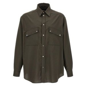Fendi Oversized Wool Shirt With Button Closure - NWT